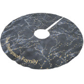 Personalisierte Sternen Formen Schwarzes Weihnacht Polyester Weihnachtsbaumdecke (Schrägansicht)