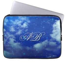 Personalisierte Sternennacht-Hülle | Monogramm Lap Laptopschutzhülle