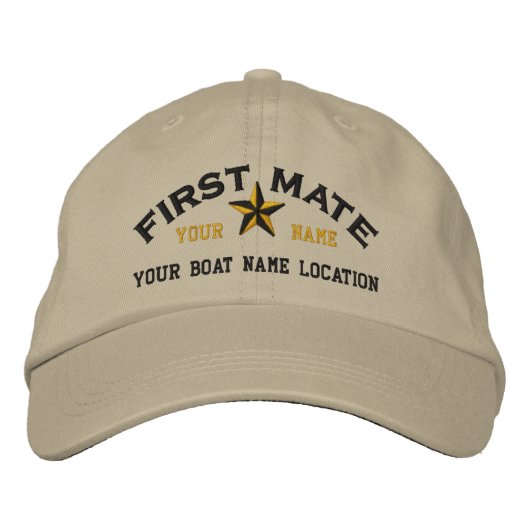 Personalisierte Stickerei der First Mate Star Ball Bestickte Kappe (Vorderseite)