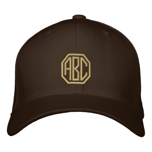 Personalisierte Sticky Monogram-Initialen Bestickte Kappe (Vorderseite)