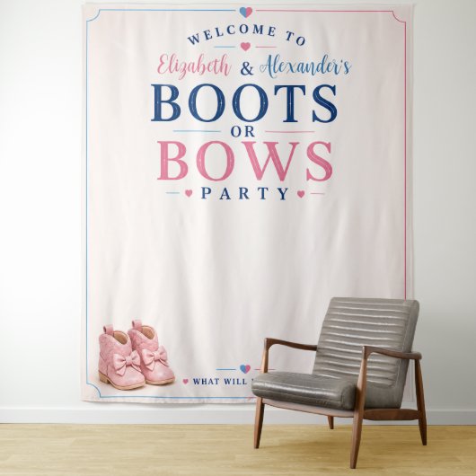 Personalisierte Stiefel oder Bögen Geschlechter-En Wandteppich (Beispiel)