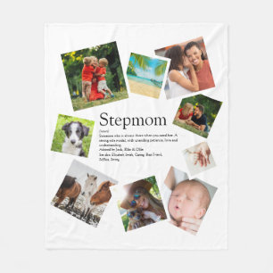 Personalisierte Stiefmutter-Definition 9-Foto-Coll Fleecedecke