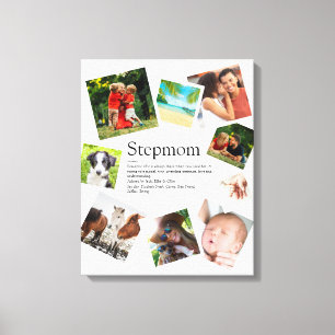 Personalisierte Stiefmutter-Definition 9-Foto-Coll Leinwanddruck