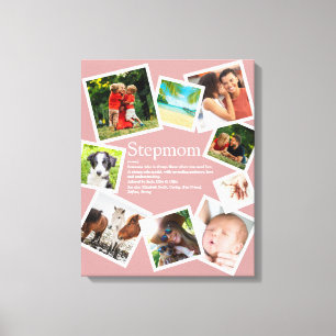 Personalisierte Stiefmutter-Definition Rosa 9 Foto Leinwanddruck