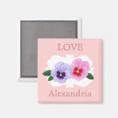 Personalisierte Stiefmütterchen Blumenbeete Magnet (Vorderseite/Rückseite)