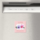 Personalisierte Stiefmütterchen Blumenbeete Magnet (In Situ (Geschirrspüler))