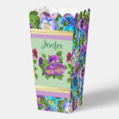 Personalisierte Stiefmütterchen-Veilchen-Blumen-Lä Geschenkschachtel (Rückseite)
