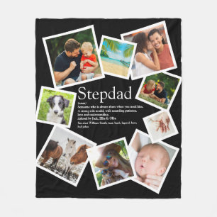 Personalisierte Stiefvater-Definition 9 Foto-Colla Fleecedecke