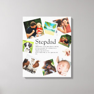 Personalisierte Stiefvater-Definition Name 9 Foto Leinwanddruck