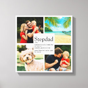 Personalisierte Stiefvater-Name-Definition 4 Foto Leinwanddruck