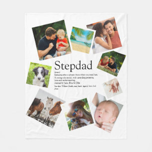 Personalisierte Stiefvater-Name-Definition 9 Foto Fleecedecke