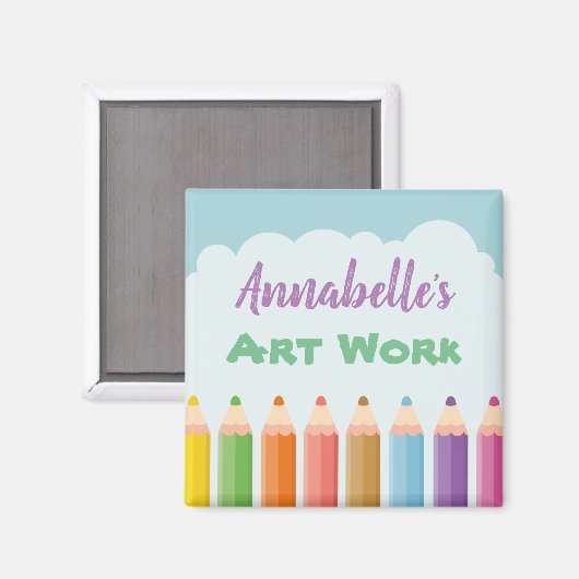 Personalisierte Stifte der Kindheit Magnet (Vorderseite/Rückseite)