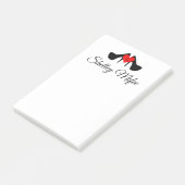 Personalisierte Stilettos Post-it Klebezettel (angewinkelt)