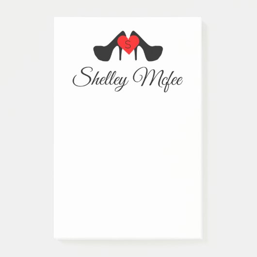 Personalisierte Stilettos Post-it Klebezettel (Vorderseite)