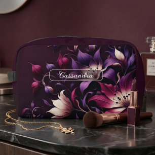 Personalisierte stilvolle gotische Rosen-Reisekosm Waschbeutel