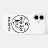Personalisierte, stilvolle Logos Moderne Markenbez Case-Mate iPhone Hülle (Rückseite (Horizontal))