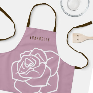 Personalisierte stilvolle moderne florale rosa Ros Schürze