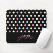 Personalisierte stilvolle moderne Neonpolka-Punkte Mousepad (Mit Mouse)