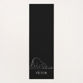 Personalisierte stilvolle Yoga-Pose-Maus u. Yogamatte (Rückseite)