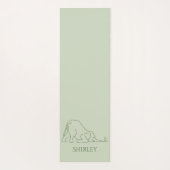 Personalisierte stilvolle Yoga-Pose-Maus u. Yogamatte (Rückseite)