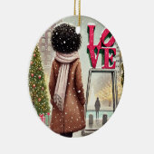 Personalisierte Stilweibchen in der LIEBE Philly Keramik Ornament (Rechts)