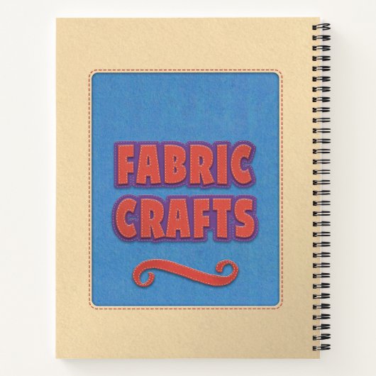 Personalisierte Stoffkunst Notizblock (Rückseite)