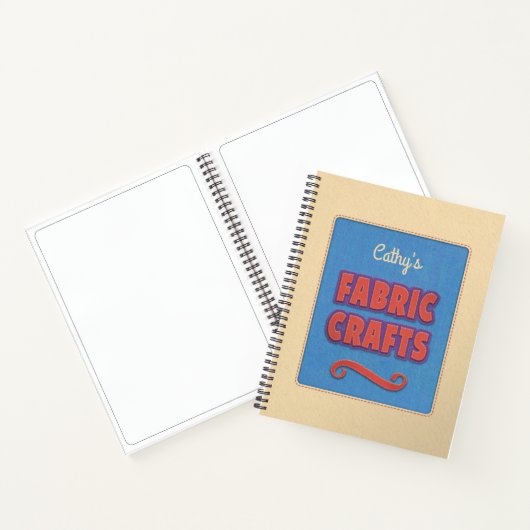 Personalisierte Stoffkunst Notizblock (Innenseite)