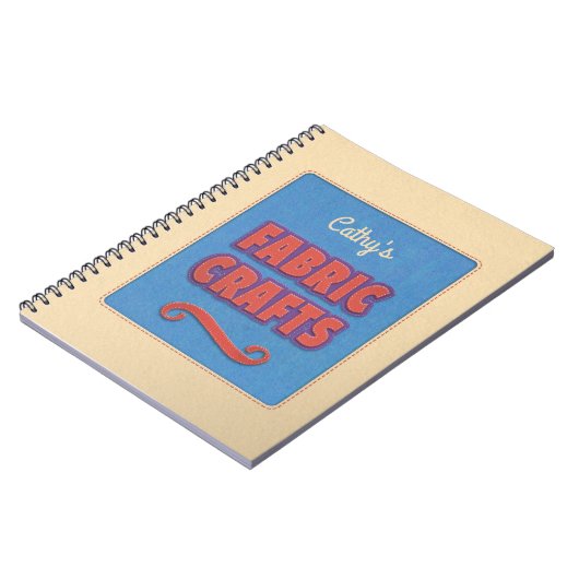 Personalisierte Stoffkunst Notizblock (Linke Seite)