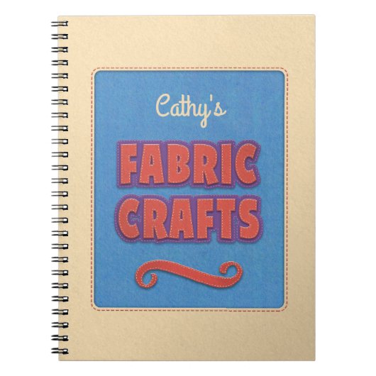 Personalisierte Stoffkunst Notizblock (Vorderseite)