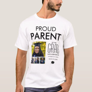 Personalisierte Stolz Elternteil von   Fotocollage T-Shirt