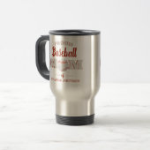 Personalisierte stolze Baseball-Mutter Reisebecher (Vorderseite Links)