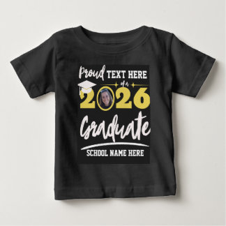 Personalisierte stolze Familie Abschlussklasse 202 Baby T-shirt