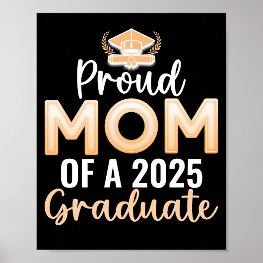 Personalisierte, stolze Mama eines Absolventen 202 Poster (Vorne)