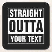 Personalisierte STRAIGHT OUTTA-Untersetzer Rechteckiger Pappuntersetzer (Vorderseite)
