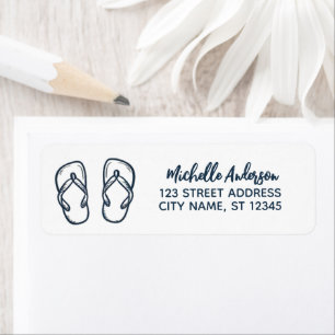 Personalisierte Strand-Flip-Flops Rücksendeadresse