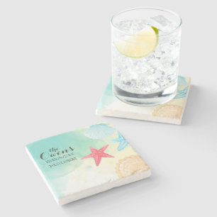 Personalisierte Strand-Haus-Untersetzer Steinuntersetzer