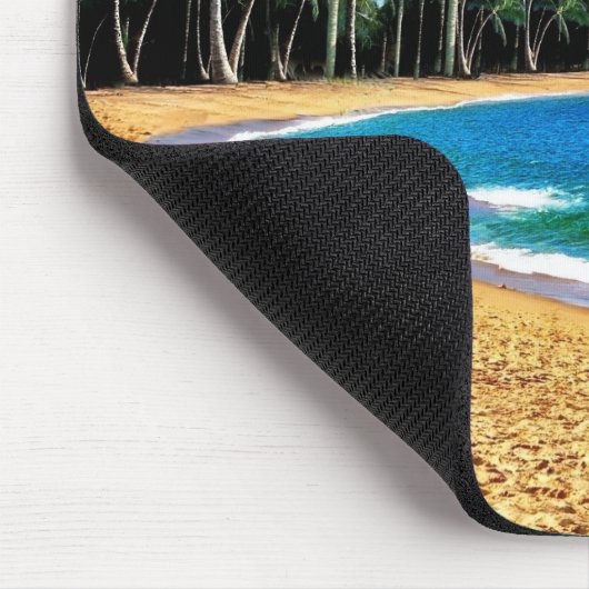 Personalisierte Strand-Palme tropisch Mousepad (Ecke)