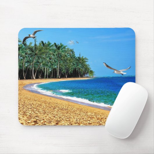 Personalisierte Strand-Palme tropisch Mousepad (Mit Mouse)