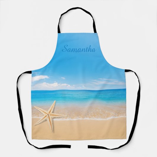 Personalisierte Strand-Schürze Schürze (Vorderseite)