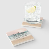 Personalisierte Strandbuster Steinuntersetzer (Seitenansicht)