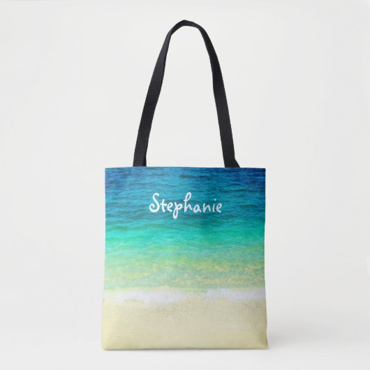 personalisierte Strandgestaltung für tropische Tas Tasche (Vorderseite)