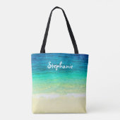 personalisierte Strandgestaltung für tropische Tas Tasche (Rückseite)