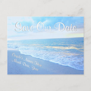 Personalisierte Strandhochzeiten Save the Date Pos Ankündigungspostkarte
