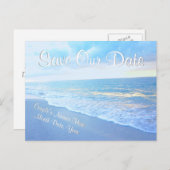 Personalisierte Strandhochzeiten Save the Date Pos Ankündigungspostkarte (Vorne/Hinten)