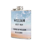 Personalisierte Strandlandschaft Multicolor Flachmann (Links)