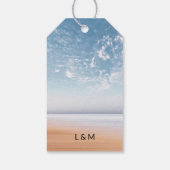 Personalisierte Strandlandschaft Multicolor Geschenkanhänger (Rückseite)