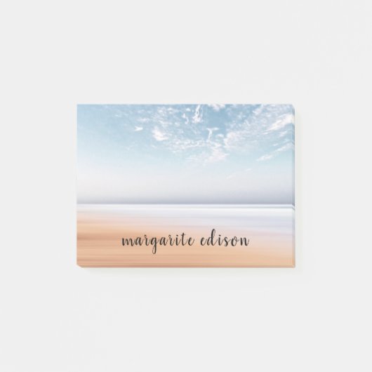 Personalisierte Strandlandschaft Multicolor Post-it Klebezettel (Vorderseite)