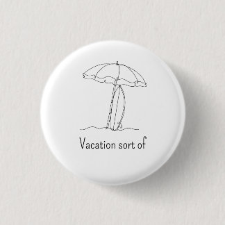 Personalisierte Strandleinenskizzen-Taste | Urlaub Button