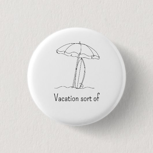 Personalisierte Strandleinenskizzen-Taste | Urlaub Button (Vorderseite)