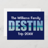 Personalisierte Strandreise mit dem Coolen Ozean Postkarte (Vorne/Hinten)